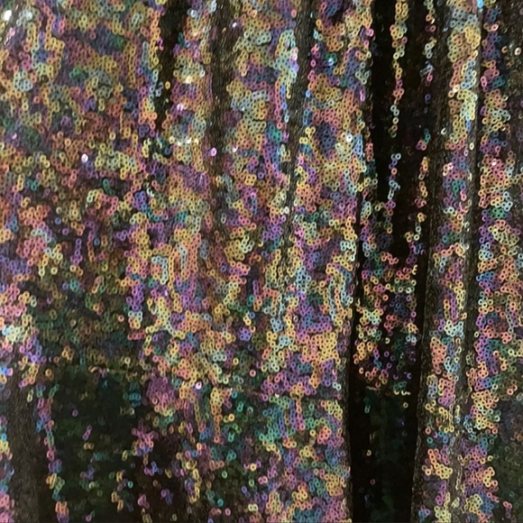 NWT Le Gali Roxane black sequined sleeveless halter party dress with back zipper - Picture 3 of 14